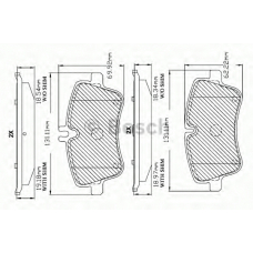 F 03B 150 306 BOSCH Комплект тормозных колодок, дисковый тормоз