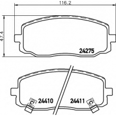 8DB 355 006-571 HELLA Комплект тормозных колодок, дисковый тормоз