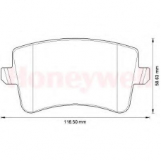 573259B BENDIX Комплект тормозных колодок, дисковый тормоз