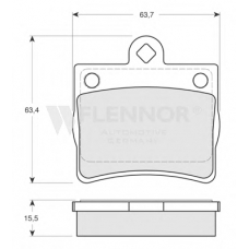 FB210202 FLENNOR Комплект тормозных колодок, дисковый тормоз
