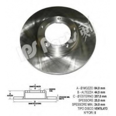 IBT-1238 IPS Parts Тормозной диск