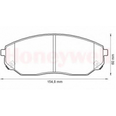 572511B BENDIX Комплект тормозных колодок, дисковый тормоз