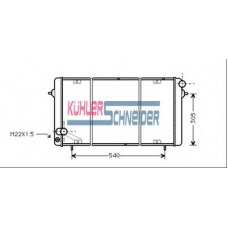 0910801 KUHLER SCHNEIDER Радиатор, охлаждение двигател