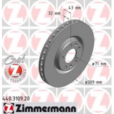 440.3109.20 ZIMMERMANN Тормозной диск