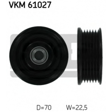 VKM 61027 SKF Паразитный / ведущий ролик, поликлиновой ремень