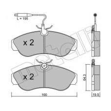 22-0155-0 METELLI Комплект тормозных колодок, дисковый тормоз