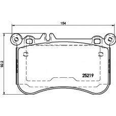 8DB 355 019-671 HELLA Комплект тормозных колодок, дисковый тормоз