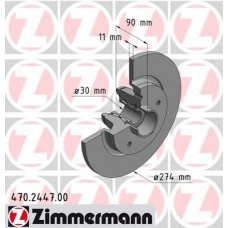 470.2447.00 ZIMMERMANN Тормозной диск