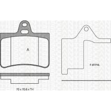 8110 28017 TRIDON Brake pads - rear