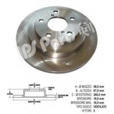 IBP-1702 IPS Parts Тормозной диск