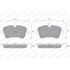 151-1295 WEEN Комплект тормозных колодок, дисковый тормоз
