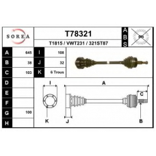 T78321 EAI Приводной вал