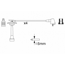 0 986 356 933 BOSCH Комплект проводов зажигания