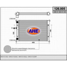 126.005 AHE Радиатор, охлаждение двигателя