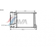 BW2081 AVA Радиатор, охлаждение двигателя
