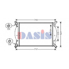 480064N AKS DASIS Радиатор, охлаждение двигателя