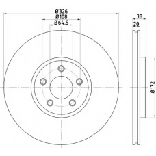 8DD 355 115-581 HELLA Тормозной диск