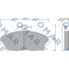 FO 667981 FOMAR ROULUNDS Комплект тормозных колодок, дисковый тормоз