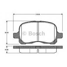 0 986 TB2 326 BOSCH Комплект тормозных колодок, дисковый тормоз