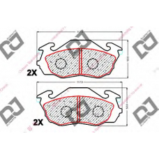 BP1831 DJ PARTS Комплект тормозных колодок, дисковый тормоз