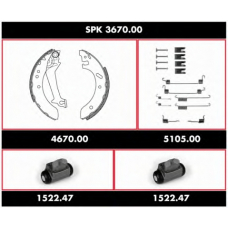 SPK 3670.00 ROADHOUSE Комплект тормозов, барабанный тормозной механизм