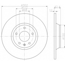 8DD 355 117-841 HELLA Тормозной диск