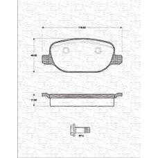 363702161277 MAGNETI MARELLI Комплект тормозных колодок, дисковый тормоз