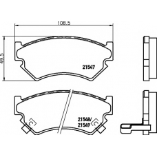 8DB 355 016-321 HELLA PAGID Комплект тормозных колодок, дисковый тормоз