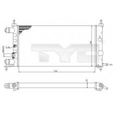 725-0025-R TYC Радиатор, охлаждение двигателя