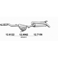 12.6122 ASSO Средний глушитель выхлопных газов