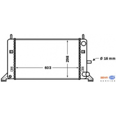 8MK 376 768-031 HELLA Радиатор, охлаждение двигателя