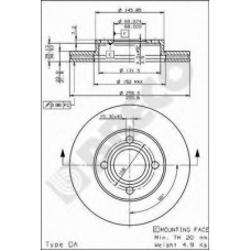 BS 7945 BRECO Тормозной диск