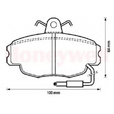 571327B BENDIX Комплект тормозных колодок, дисковый тормоз