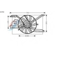 OL7532 AVA Вентилятор, охлаждение двигателя
