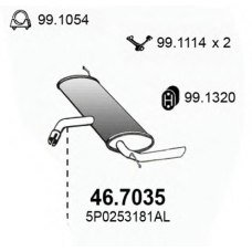 46.7035 ASSO Глушитель выхлопных газов конечный
