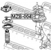 MZB-004 FEBEST Подшипник качения, опора стойки амортизатора