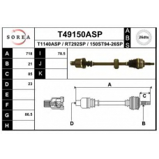 T49150ASP EAI Приводной вал