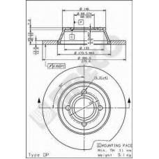 BS 7460 BRECO Тормозной диск