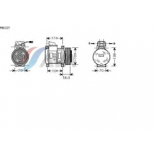 MEK227 AVA Компрессор, кондиционер