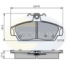 CBP0467 COMLINE Комплект тормозных колодок, дисковый тормоз