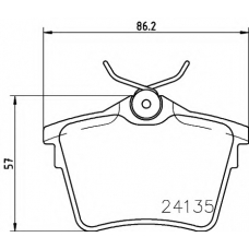 8DB 355 011-501 HELLA Комплект тормозных колодок, дисковый тормоз