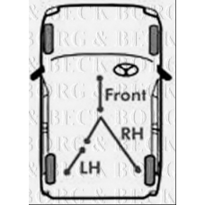 BKB1689 BORG & BECK Трос, стояночная тормозная система