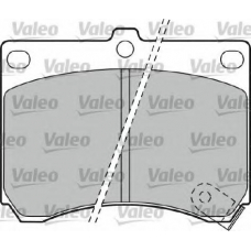 598646 VALEO Комплект тормозных колодок, дисковый тормоз