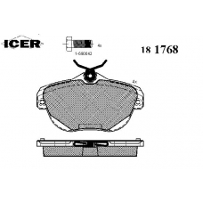 181768 ICER Комплект тормозных колодок, дисковый тормоз