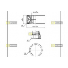 LO 03414 STARLINE Комплект подшипника ступицы колеса