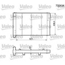 732434 VALEO Радиатор, охлаждение двигателя