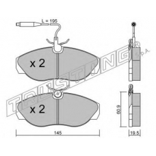 157.0 TRUSTING Комплект тормозных колодок, дисковый тормоз