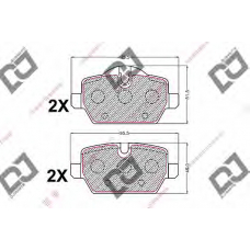 BP2180 DJ PARTS Комплект тормозных колодок, дисковый тормоз