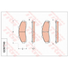 GDB7749 TRW Комплект тормозных колодок, дисковый тормоз