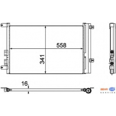 8FC 351 302-391 HELLA Конденсатор, кондиционер